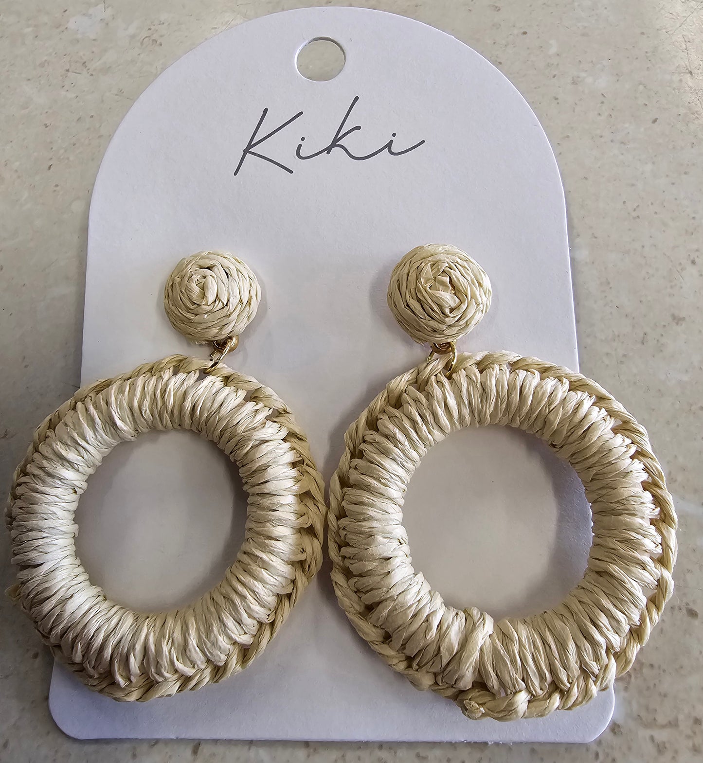 Raffia earrings