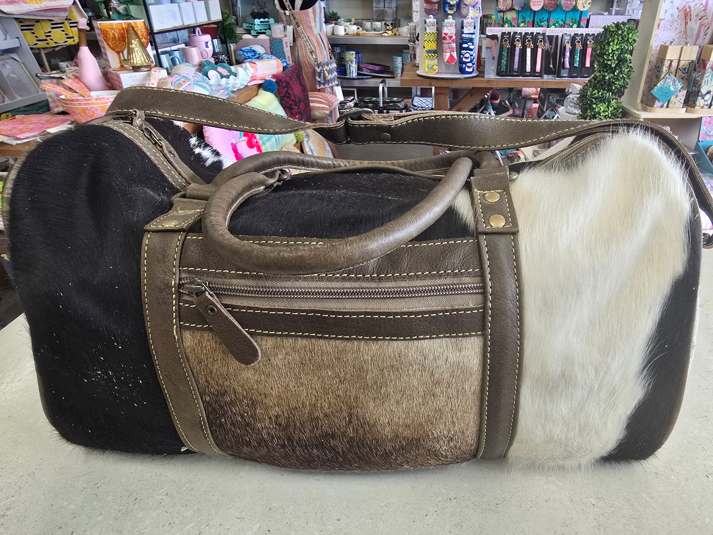 Rawhide duffle bag
