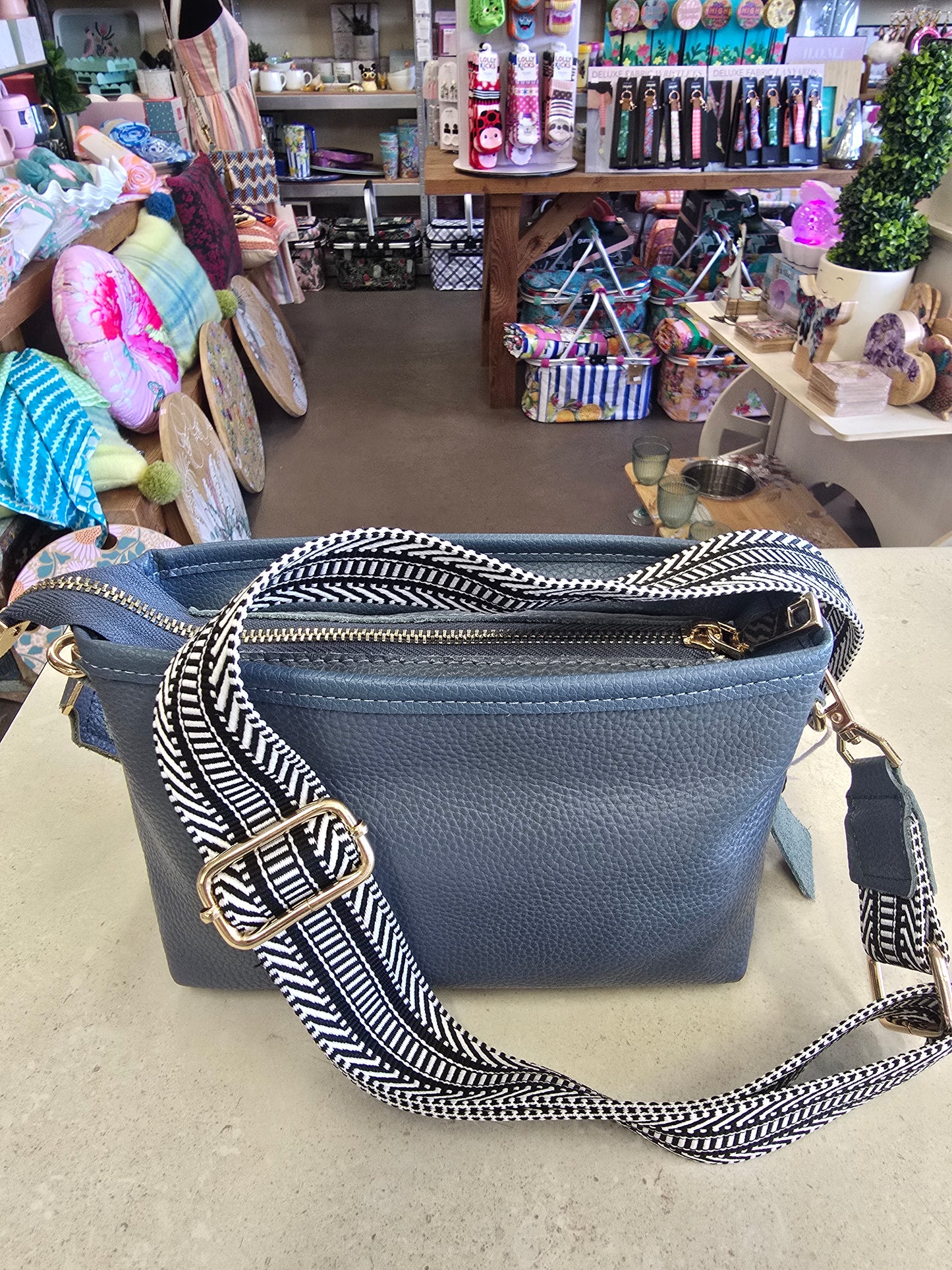 Koko blue leather bag