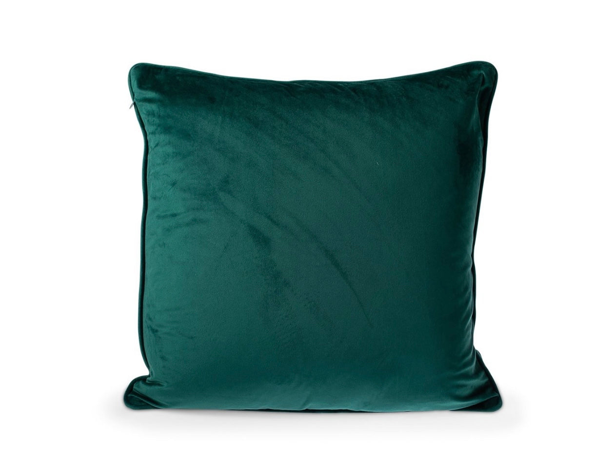Carla Velvet Feather Cushion- Emerald