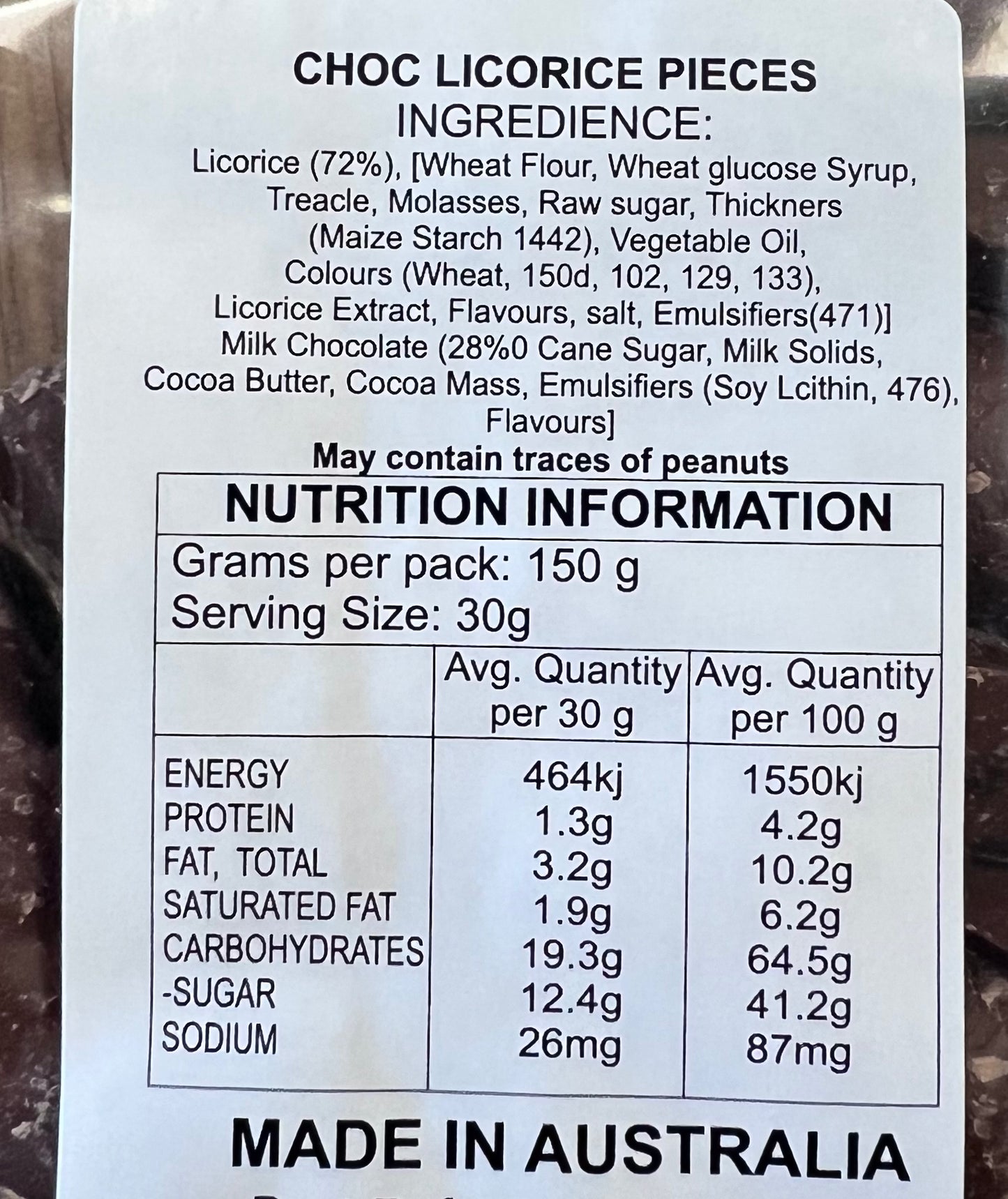 Chocolate Licorice Pieces