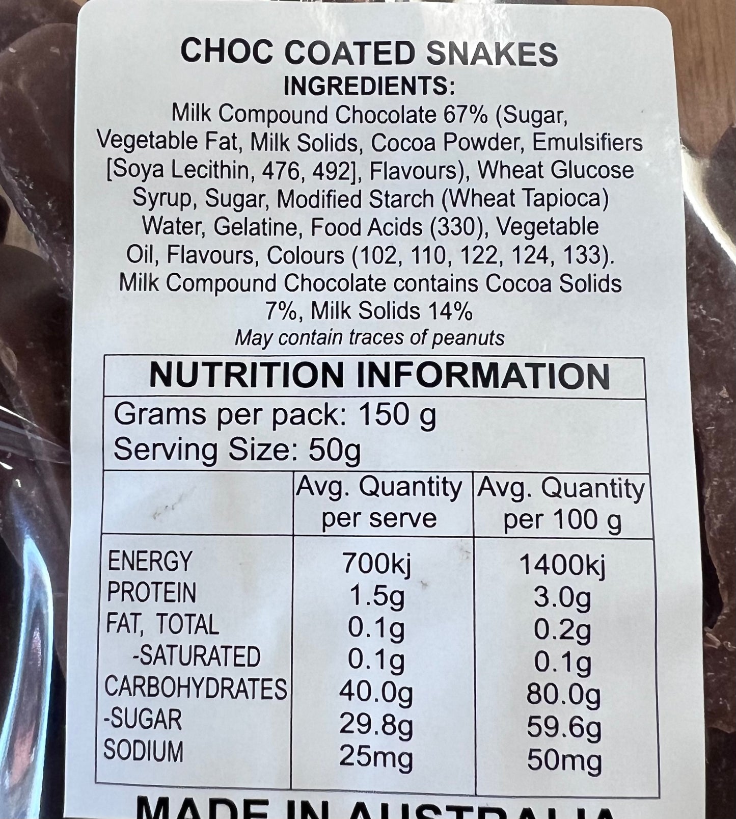 Chocolate Snakes