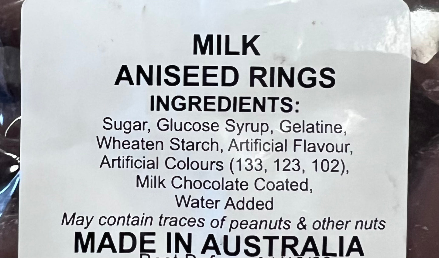 Milk Chocolate Aniseed Rings