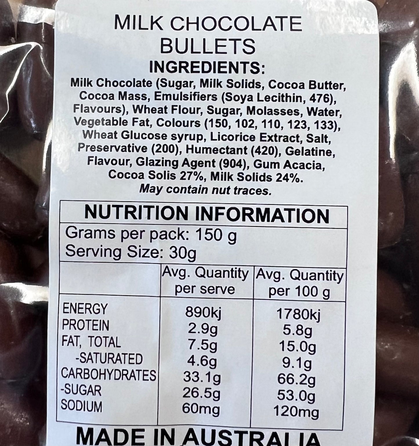 Milk Chocolate Liquorice Bullets
