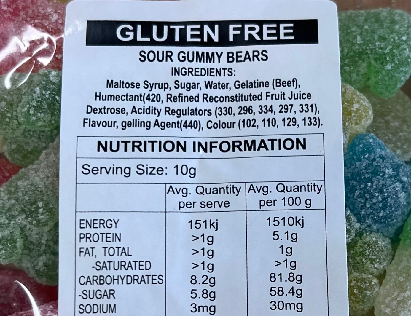 Sour Gummy Bears