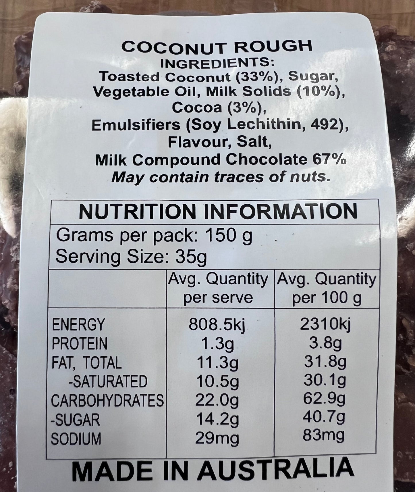 Milk Chocolate Coconut Rough