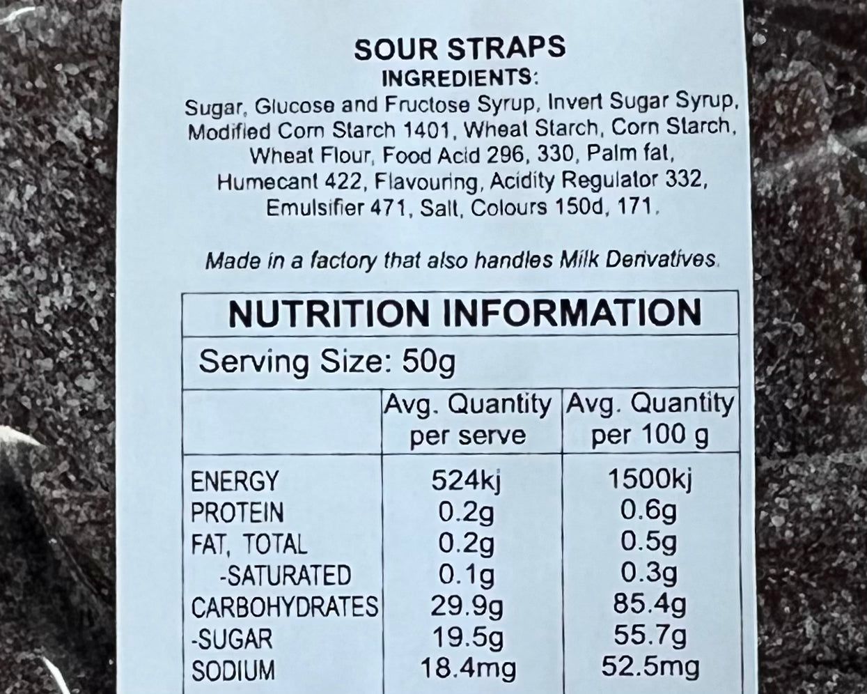 TNT Cola Sour Straps