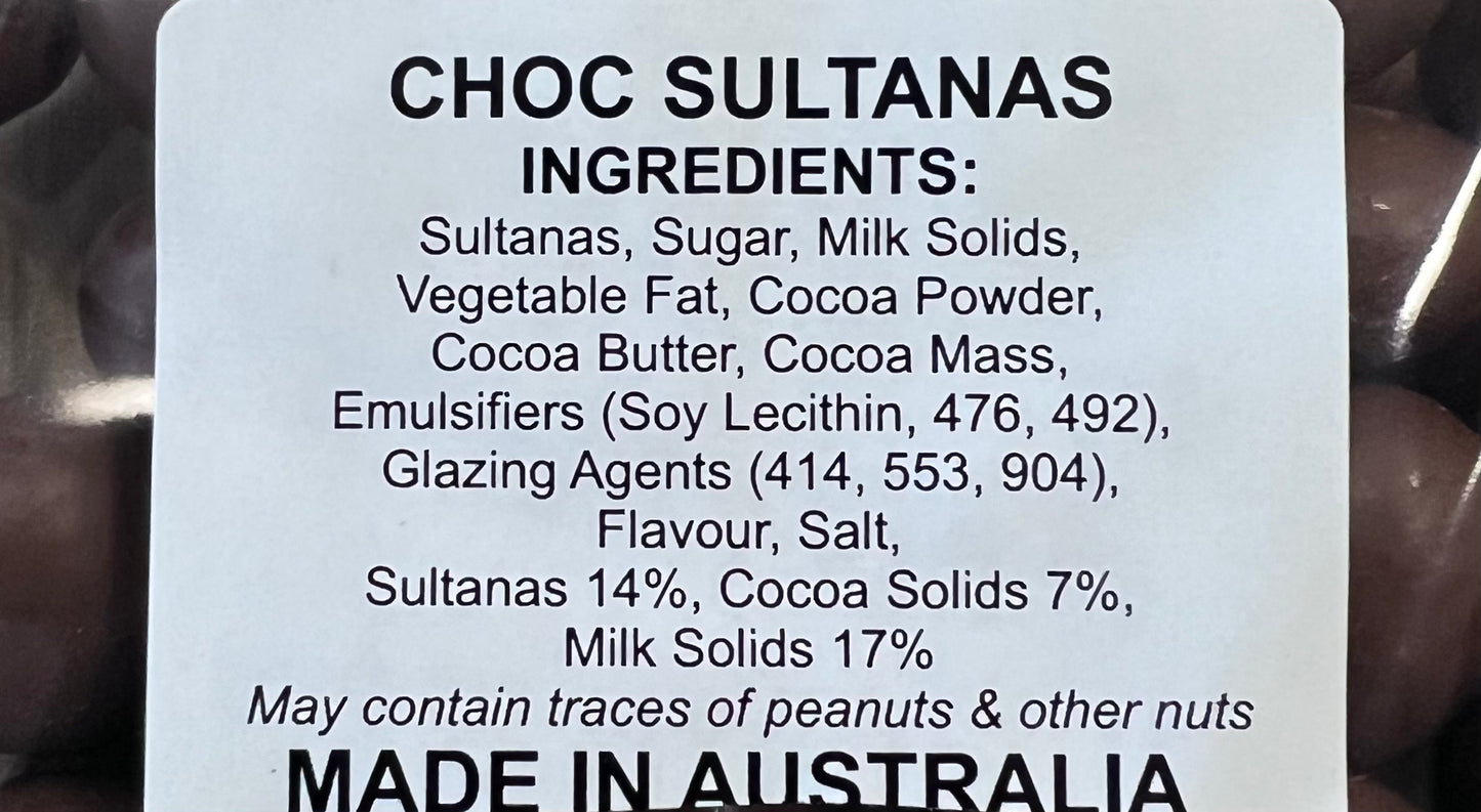Chocolate Sultanas