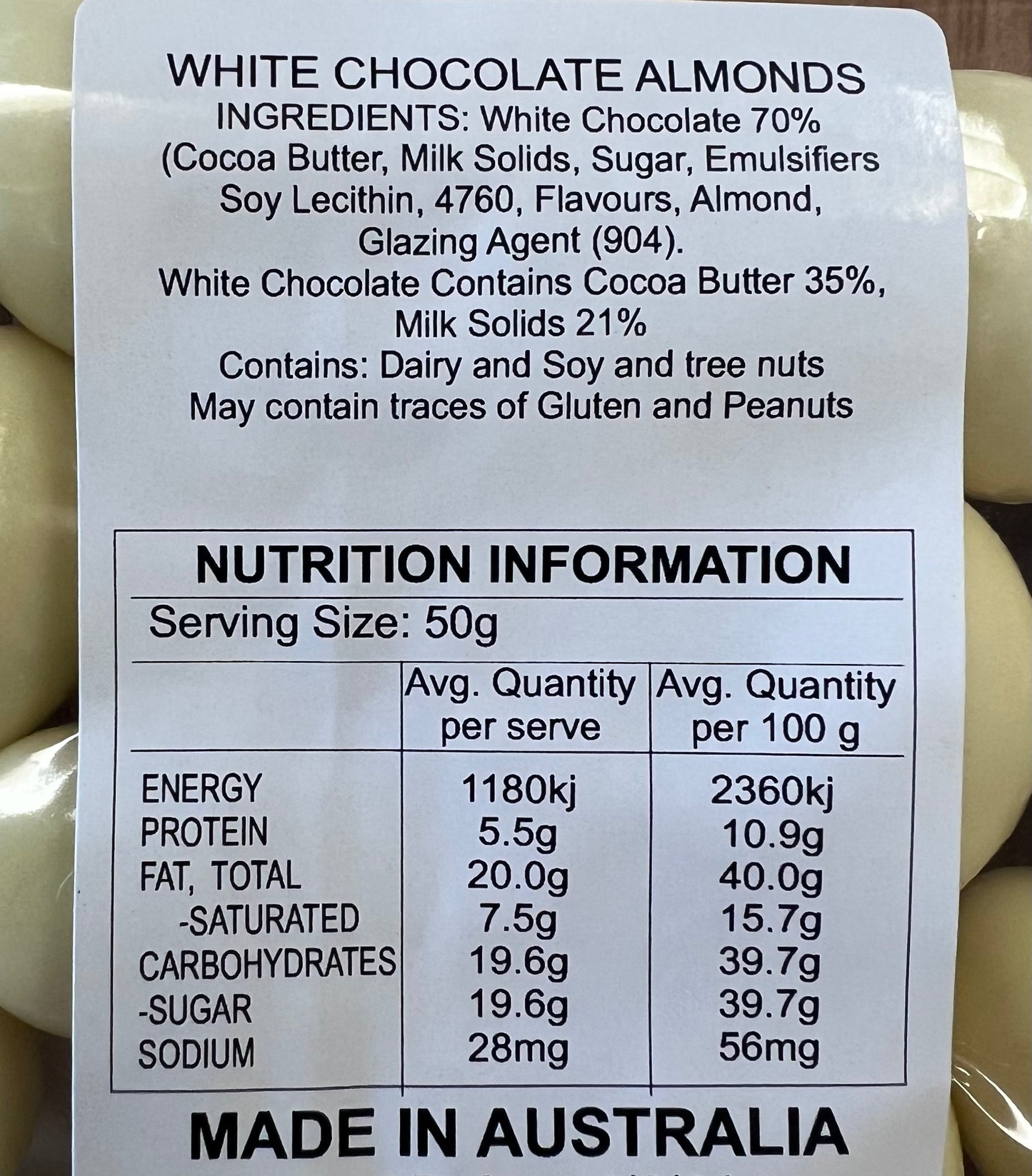 White Chocolate Almonds
