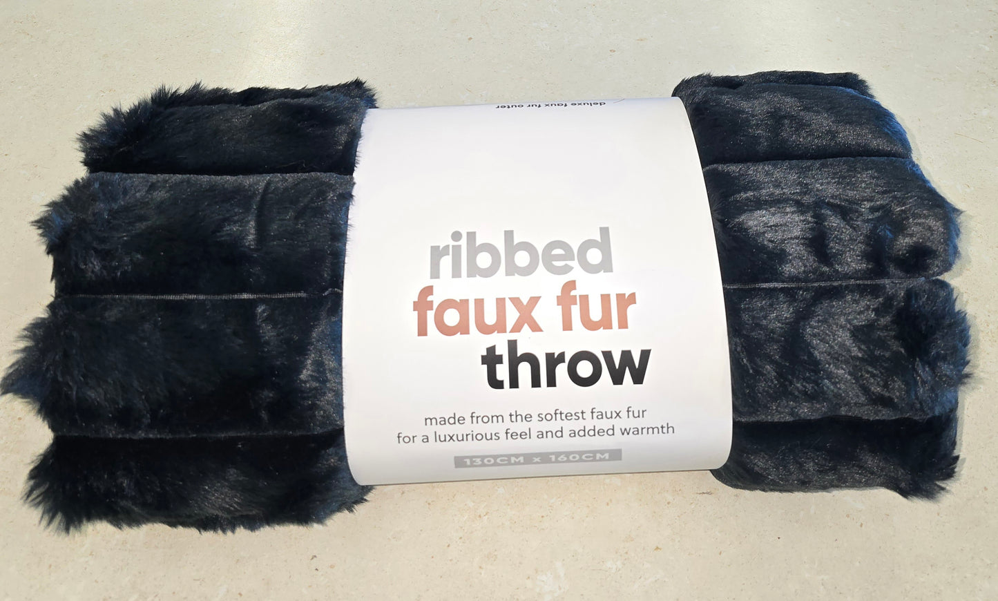 Black throw rug
