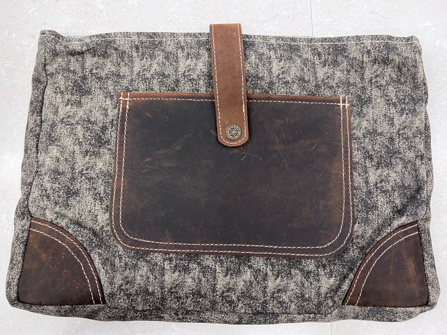 Fur/Leather Small Laptop Bag