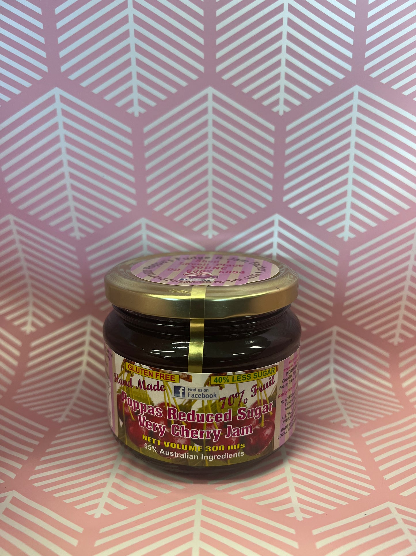 Poppas Reduced Sugar Cherry Jam
