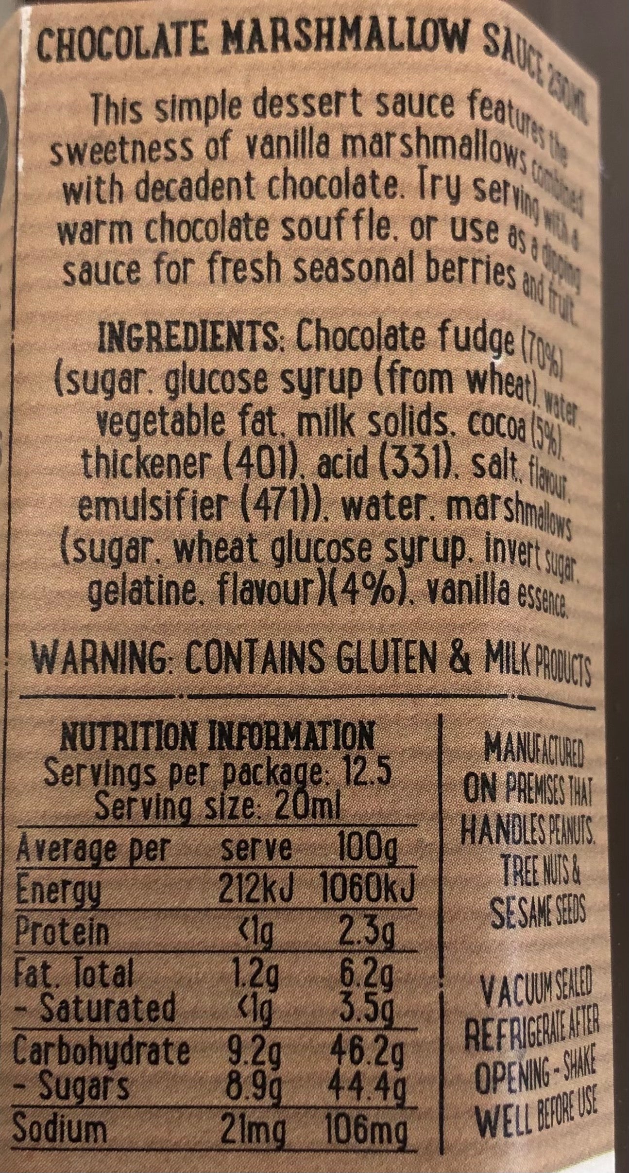 Chocolate Marshmallow Sauce