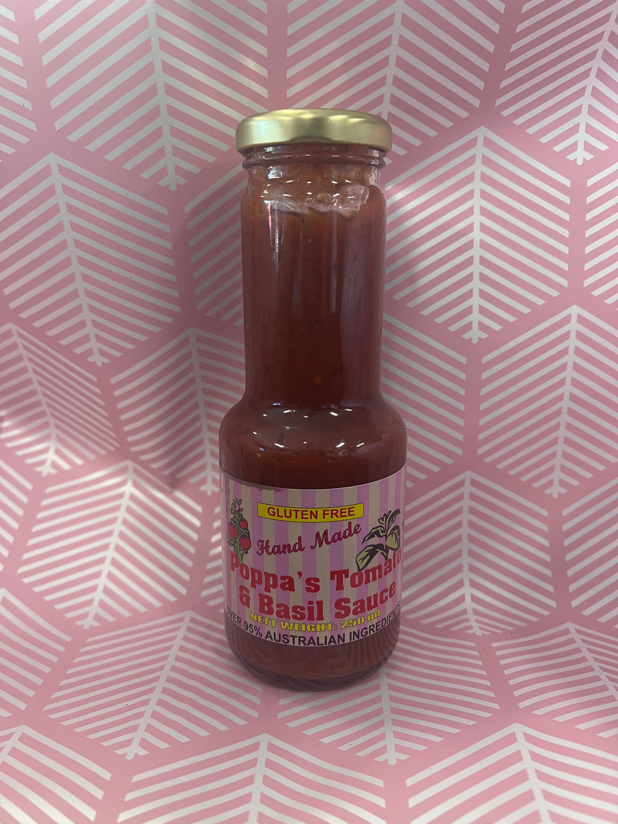 Poppas Tomato & Basil Sauce Poppa’s Fudge & Jam Factory