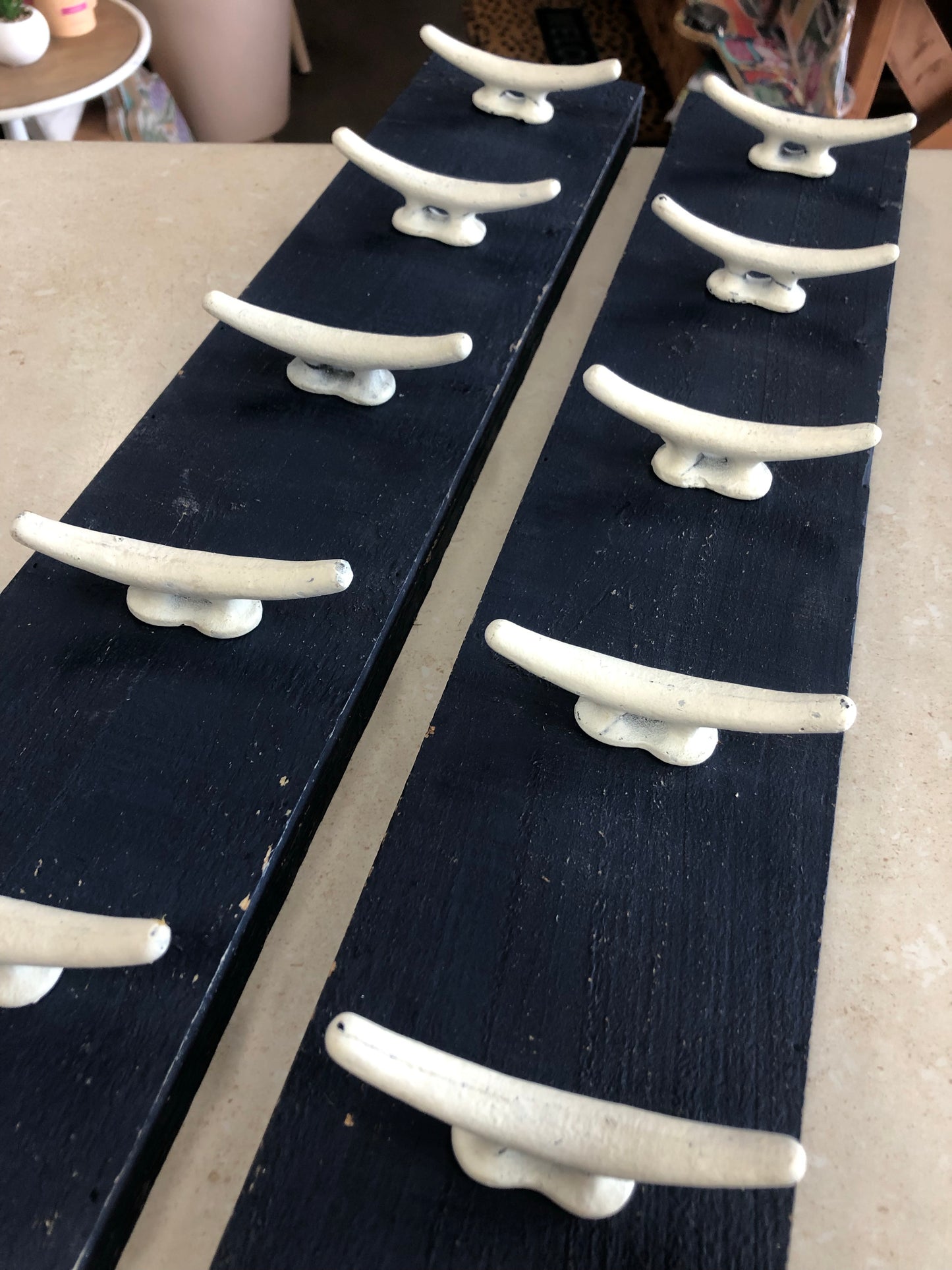 Blue wooden Hook