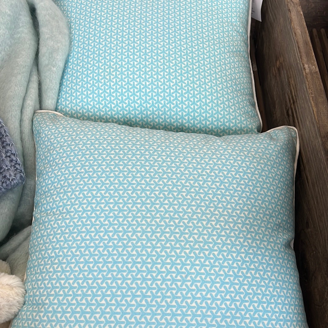 Cush Aqua Geometric Cushion