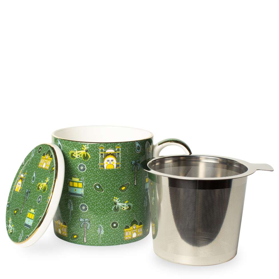 Iconic Melbourne Breakfast Mug with Infuser