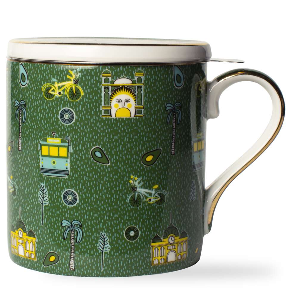 Iconic Melbourne Breakfast Mug with Infuser