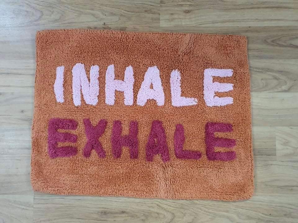 'Inhale Exhale' Bathmat