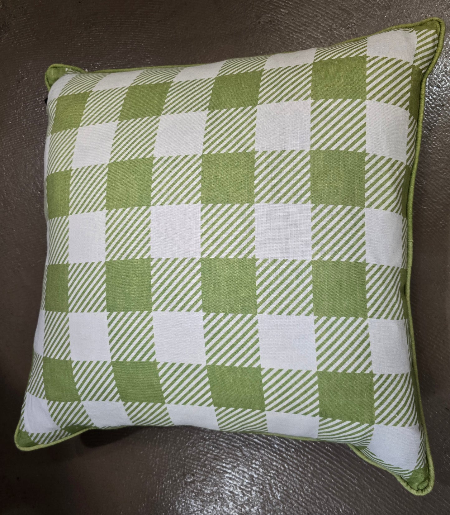 Green Check cushion