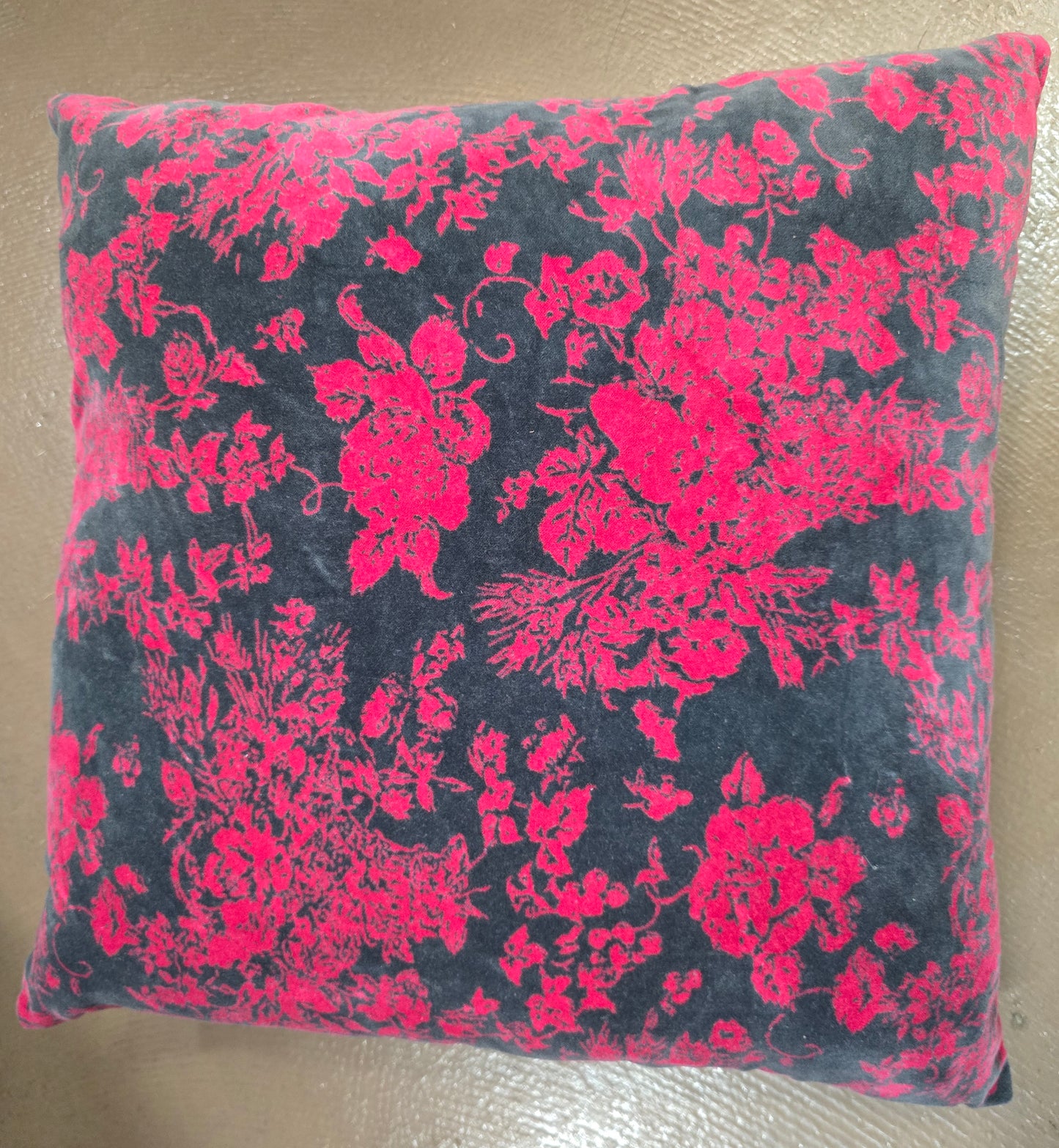 Pink & navy cushion