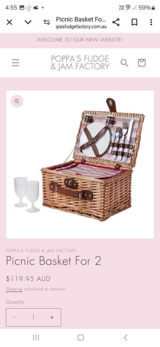 Cane Picnic Basket set