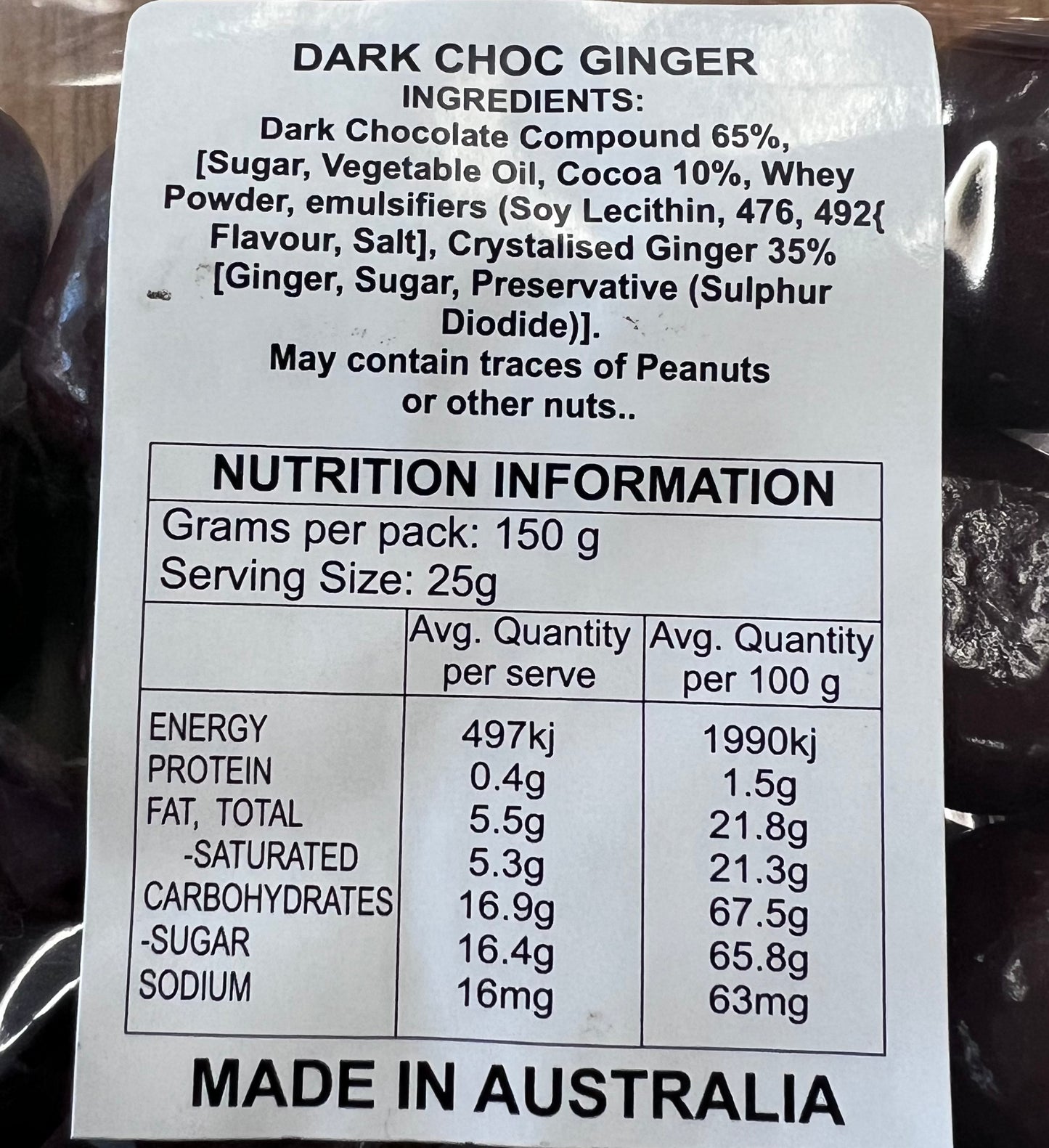 Dark Chocolate Ginger