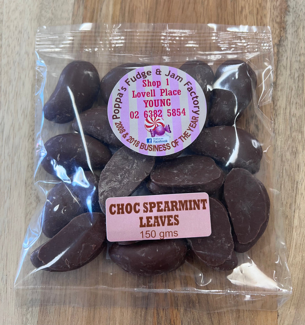 Milk Chocolate Spearmint Leaves – Poppa’s Fudge & Jam Factory