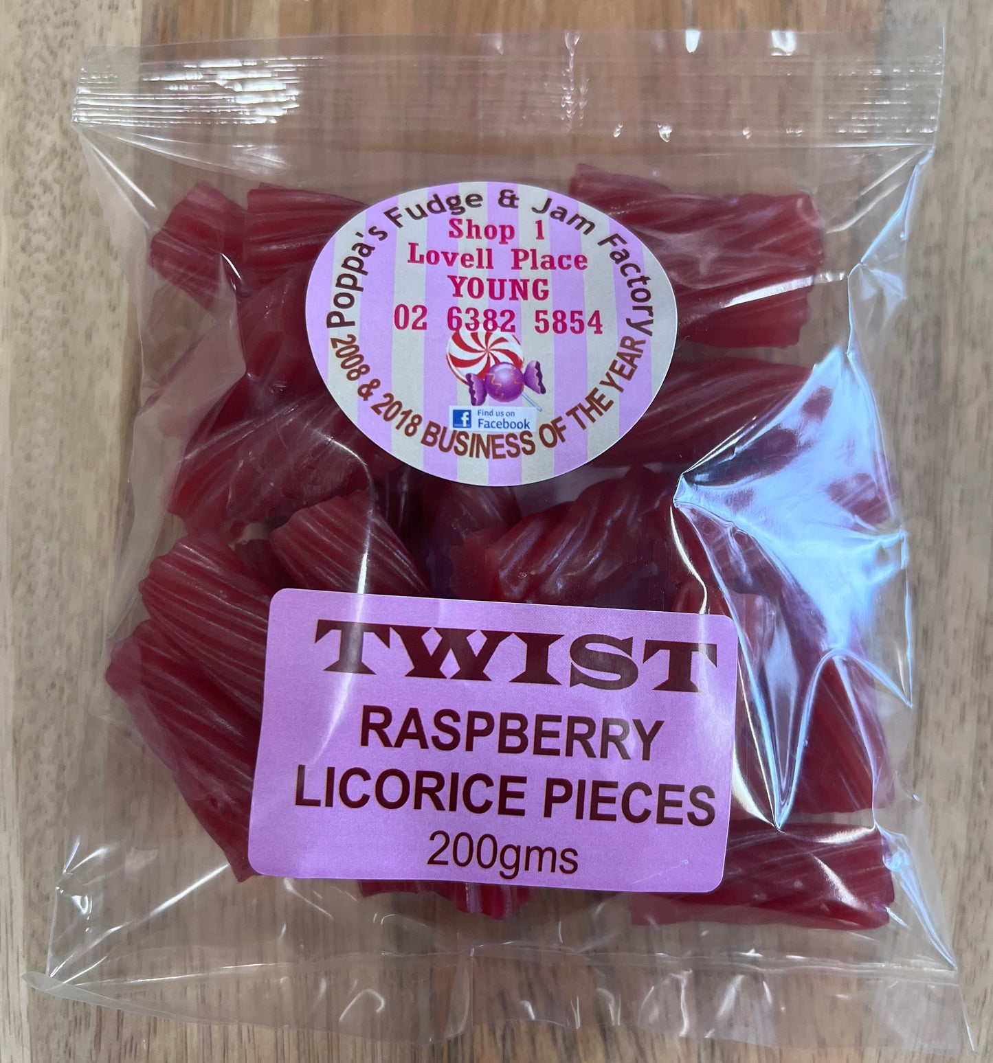 Raspberry Licorice Pieces