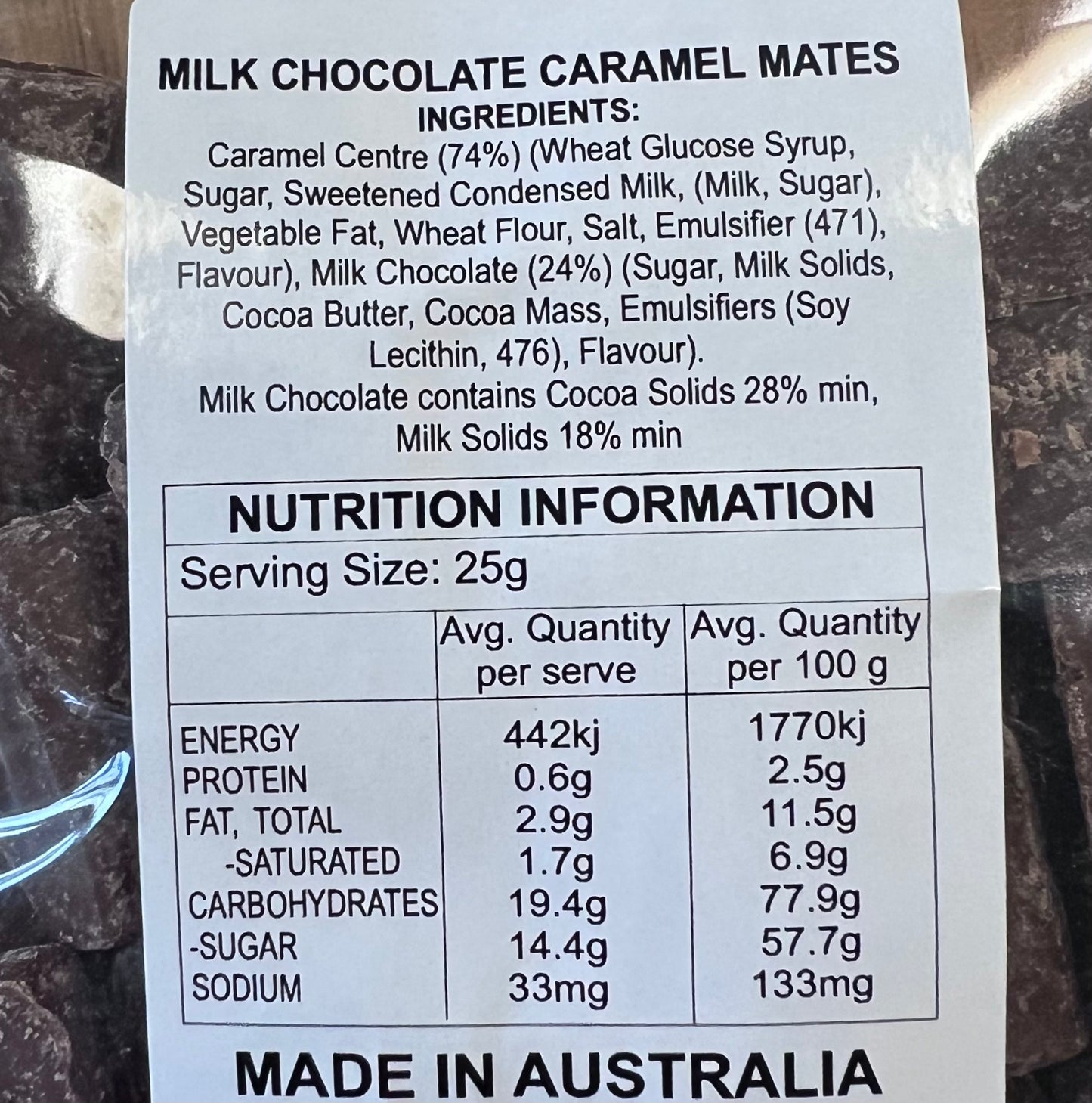 Milk Chocolate Caramel Mates