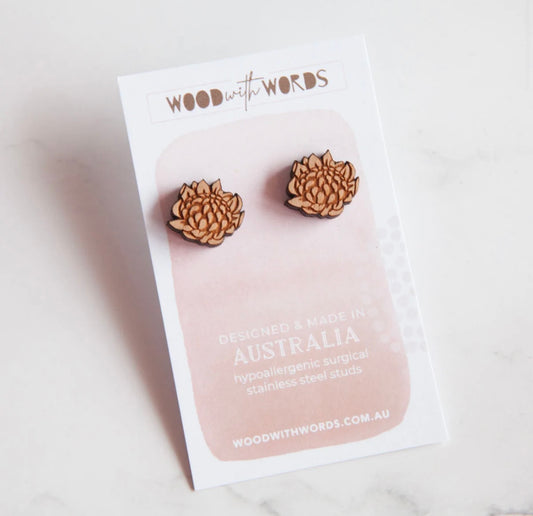 Waratah Wood Earrings