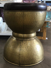 Load image into Gallery viewer, Gold metal stool
