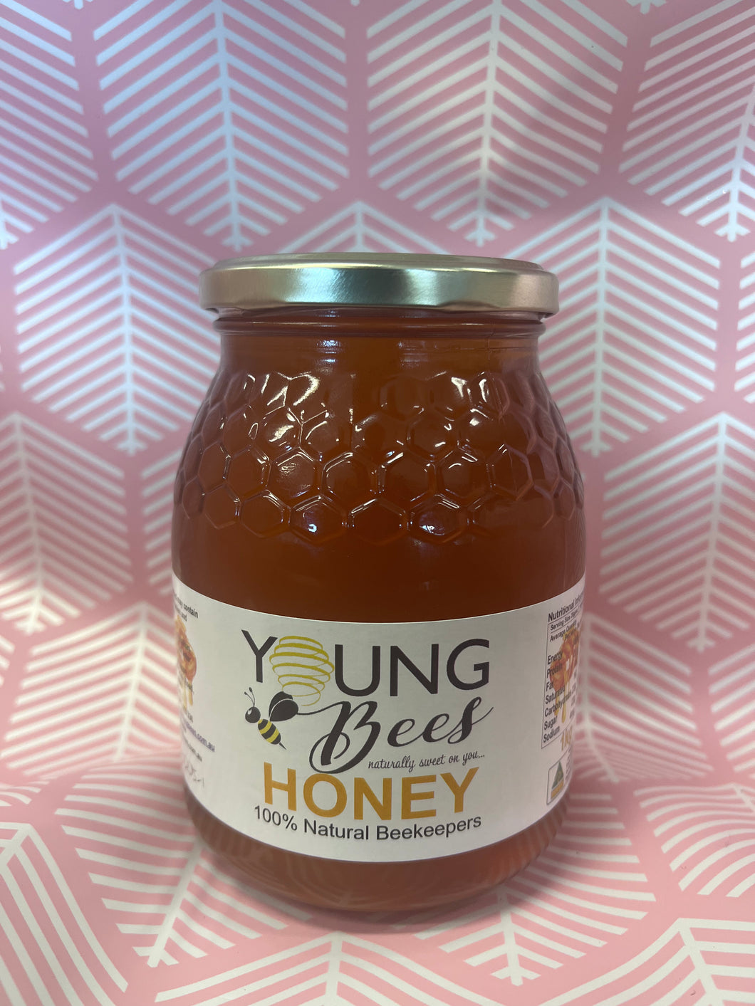 1kg Glass Fancy Jar Honey