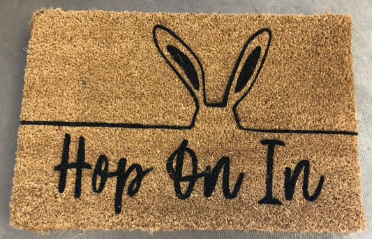 Hop On In Doormat