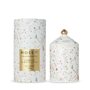 Camellia & White Lotus Ceramic Candle