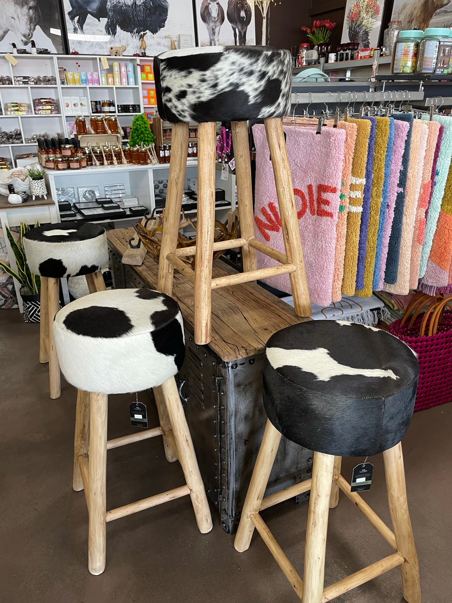 Cowhide Barstools