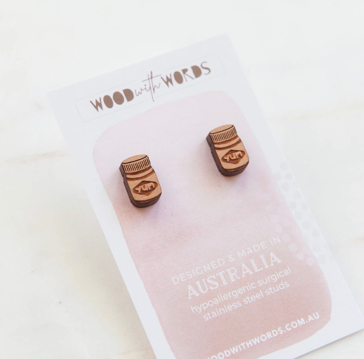 Breakfast Spread Wood Earrings